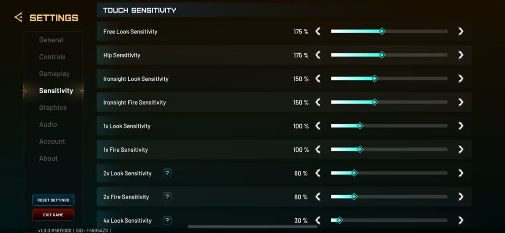 Indus Battle ROyale Touch Sensitivity